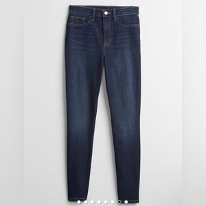 New Sz 26 GAP High Rise Favorite Jeggings Dark Moon Stretch Denim